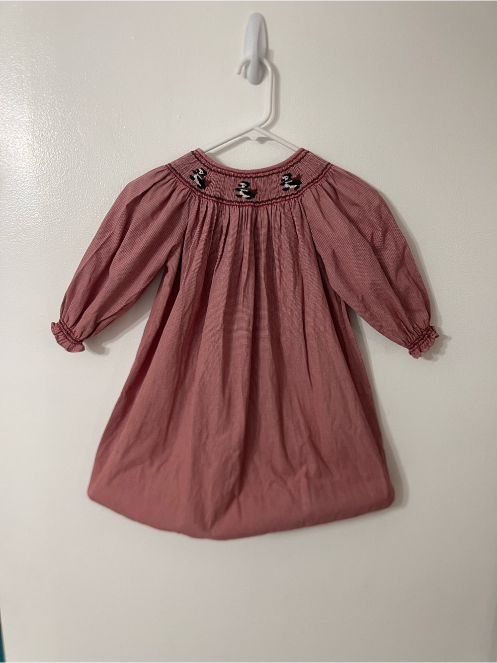Strasburg smocked Christmas dress